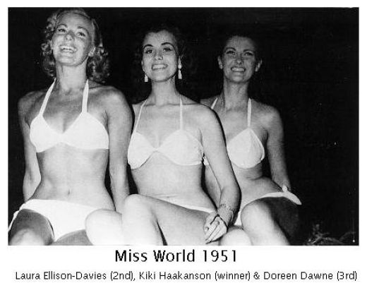 
60 лет назад, 15 апреля 1951г., состоялся первый конкурс красоты «Мисс Мира»
