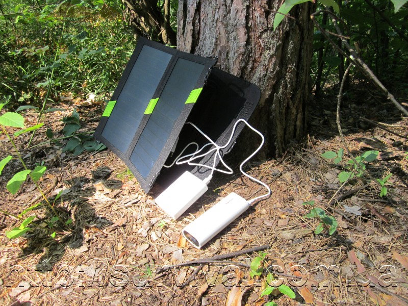 
Солнечное зарядное устройство Allpowers X-Dragon 14 Watt для заряда аккумуляторов мобильных устройств в полевых условиях.
